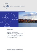 Cover: Memory limitations in sentence comprehension - Universit&auml;tsverlag Potsdam
