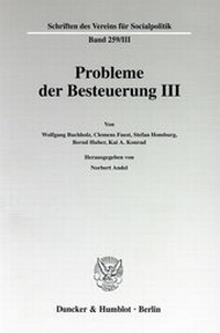 Abbildung von: Probleme der Besteuerung III. - Duncker & Humblot