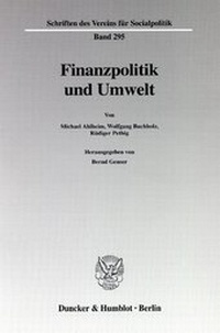 Abbildung von: Finanzpolitik und Umwelt - Duncker & Humblot