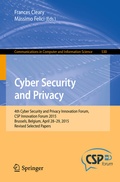 Cover: Cyber Security and Privacy - Springer