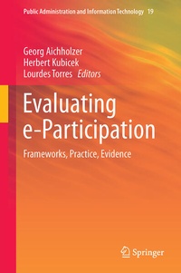 Enlarge image Cover: Evaluating e-Participation - Springer