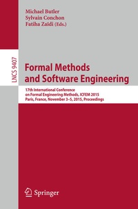 Enlarge image Cover: Formal Methods and Software Engineering - Springer