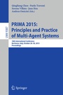 Cover: PRIMA 2015: Principles and Practice of Multi-Agent Systems - Springer