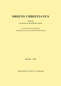 Cover: Oriens Christianus 86 (2002) - Harrassowitz Verlag