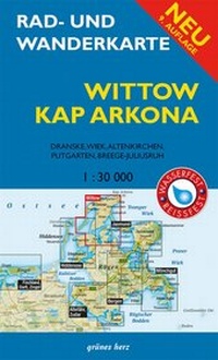 Abbildung von: Rad- und Wanderkarte Wittow, Kap Arkona - grünes herz