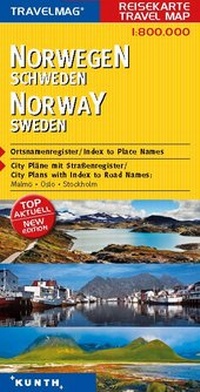 Abbildung von: KUNTH Reisekarte Norwegen, Schweden 1:800000 - Kunth Verlag