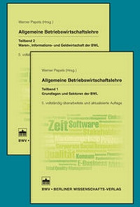 Abbildung von: Allgemeine Betriebswirtschaftslehre - Berliner Wissenschafts-Verlag