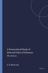 Abbildung von: A Formcritical Study of Selected Odes of Solomon - Scholars Press