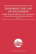 Cover: Exploring the Law of Succession - Edinburgh University Press