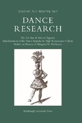Cover: The Art that all Arts do Approve: Manifestations of the Dance Impulse in High Renaissance Culture - Edinburgh University Press
