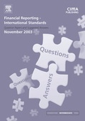 Cover: Financial Reporting International Standards November 2003 Q&As - CIMA Publishing