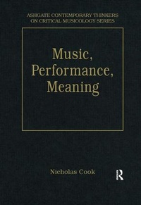 Enlarge image Cover: Music, Performance, Meaning - Routledge