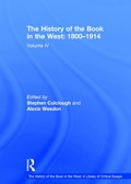 Cover: The History of the Book in the West: 1800-1914 - Routledge