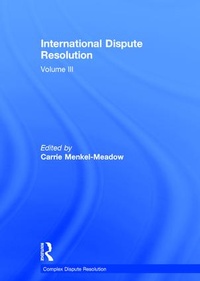 Abbildung von: International Dispute Resolution - Routledge