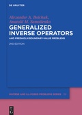 Cover: Generalized Inverse Operators - De Gruyter