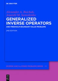 Abbildung von: Generalized Inverse Operators - De Gruyter
