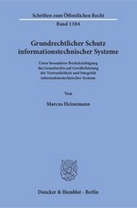 Abbildung von: Grundrechtlicher Schutz informationstechnischer Systeme. - Duncker & Humblot