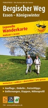Cover: Publicpress Leporello Wanderkarte Bergischer Weg, Essen, K&ouml;nigswinter, 1:30.000 1:30.000 - freytag & berndt