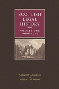Cover: Scottish Legal History - Edinburgh University Press