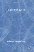 Cover: English Legal System - Routledge