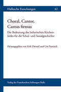 Cover: Choral, Cantor, Cantus firmus - Harrassowitz Verlag