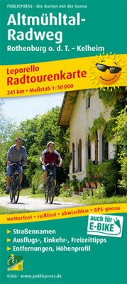 Abbildung von: Altmühltal-Radweg, Rothenburg o. d. T. - Kelheim - Freytag-Berndt und ARTARIA
