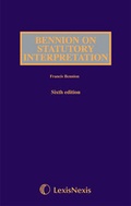 Cover: Bennion on Statutory Interpretation Set - Butterworths Law