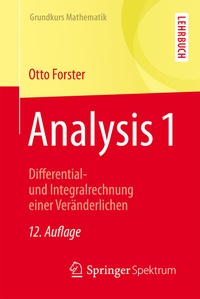 Bild vergrößern Bild: Analysis 1 - Springer Spektrum