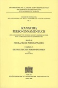 Cover: Neuiranische Personennamen - Verlag der &ouml;sterreichischen Akademie der Wissenschaften