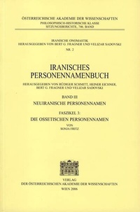 Abbildung von: Neuiranische Personennamen - Verlag der österreichischen Akademie der Wissenschaften