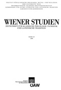 Cover: Wiener Studien - Zeitschrift f&uuml;r Klassische Philologie, Patristik und lateinische Tradition, Band 122/2009 - Verlag der &ouml;sterreichischen Akademie der Wissenschaften