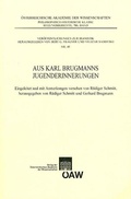 Cover: Aus Karl Brugmanns Jugenderinnerungen - Verlag der &Ouml;sterreichischen Akademie der Wissenschaften