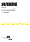Cover: Sprachkunst. Beitr&auml;ge zur Literaturwissenschaft / Sprachkunst. Beitr&auml;ge zur Literaturwissenschaft Jahrgang XXXIX/2008 2. Halbband - Verlag der &ouml;sterreichischen Akademie der Wissenschaften