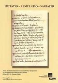 Cover: Imitatio - Aemulatio - Variatio - Verlag der &ouml;sterreichischen Akademie der Wissenschaften