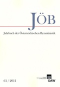 Cover: Jahrbuch der &Ouml;sterreichischen Byzantinistik, Band 61/2011 - Verlag der &ouml;sterreichischen Akademie der Wissenschaften