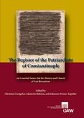 Cover: The Register of the Patriarchate of Constantinople - Verlag der &ouml;sterreichischen Akademie der Wissenschaften