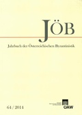 Cover: Jahrbuch der &Ouml;sterreichischen Byzantinistik, Band 64/2014 - Verlag der &ouml;sterreichischen Akademie der Wissenschaften