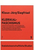 Cover: Klerikalfaschismus - Peter Lang Verlag