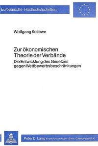 Abbildung von: Zur ökonomischen Theorie der Verbände - Peter Lang Verlag