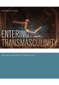 Cover: Entering Transmasculinity - Intellect Books