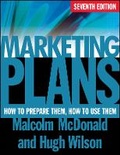 Cover: Marketing Plans 7e - How to Prepare Them, How to Use Them - Wiley
