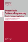 Cover: Dependable Software Engineering: Theories, Tools, and Applications - Springer