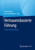 Cover: Vertrauensbasierte F&uuml;hrung - Springer Gabler
