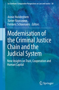 Enlarge image Cover: Modernisation of the Criminal Justice Chain and the Judicial System - Springer