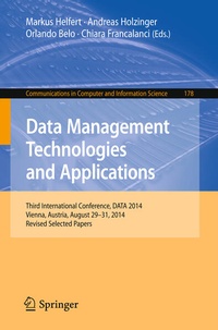 Enlarge image Cover: Data Management Technologies and Applications - Springer