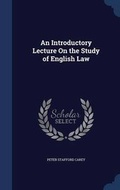 Cover: An Introductory Lecture On the Study of English Law - Sagwan Press