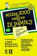 Cover: Access 2000 for Windows for Dummies Quick Reference - Hungry Minds Inc,U.S.
