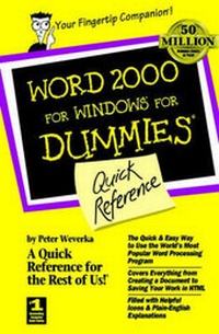 Enlarge image Cover: Word 2000 for Windows for Dummies Quick Reference - Hungry Minds Inc,U.S.