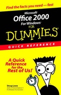 Cover: Microsoft Office 2000 for Windows for Dummies Quick Reference - Hungry Minds Inc,U.S.