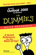 Cover: Microsoft Outlook 2000 for Windows for Dummies Quick Reference - Hungry Minds Inc,U.S.